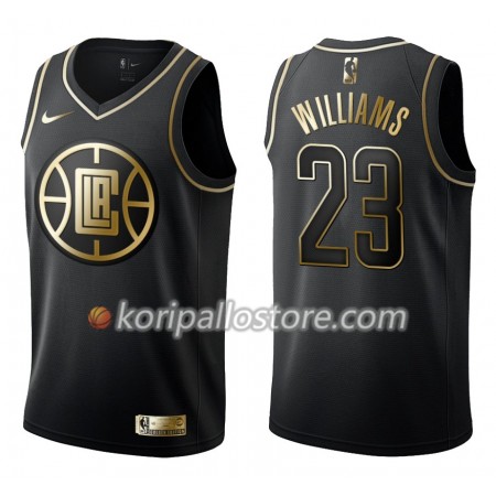 Los Angeles Clippers Lou Williams 22 Nike Musta Golden Edition Miesten Pelipaidat Swingman 